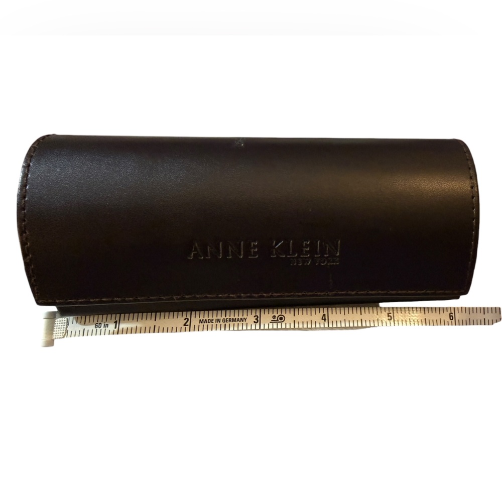 Anne Klein Espresso Embossed Leather Glasses Holder - Picture 9 of 14